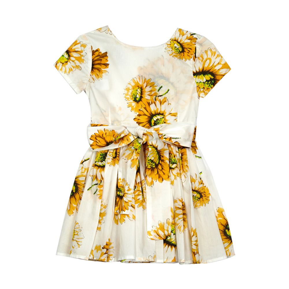Harper Belted Sunflower Dress Yellow 