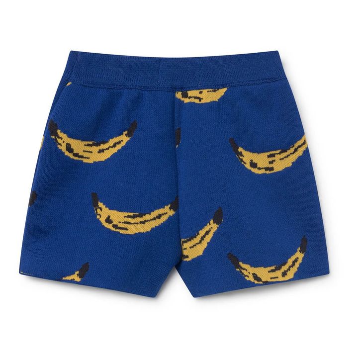 Banana Knit Shorts Navy blue Bobo Choses Fashion Children