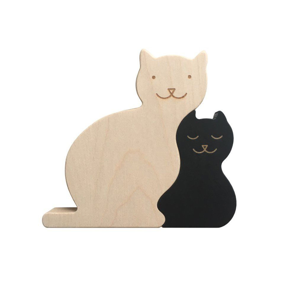 Puzzle décoratif chats en bois d'érable- Image produit n°0