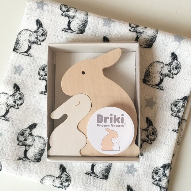 Puzzle aus Holz Hase