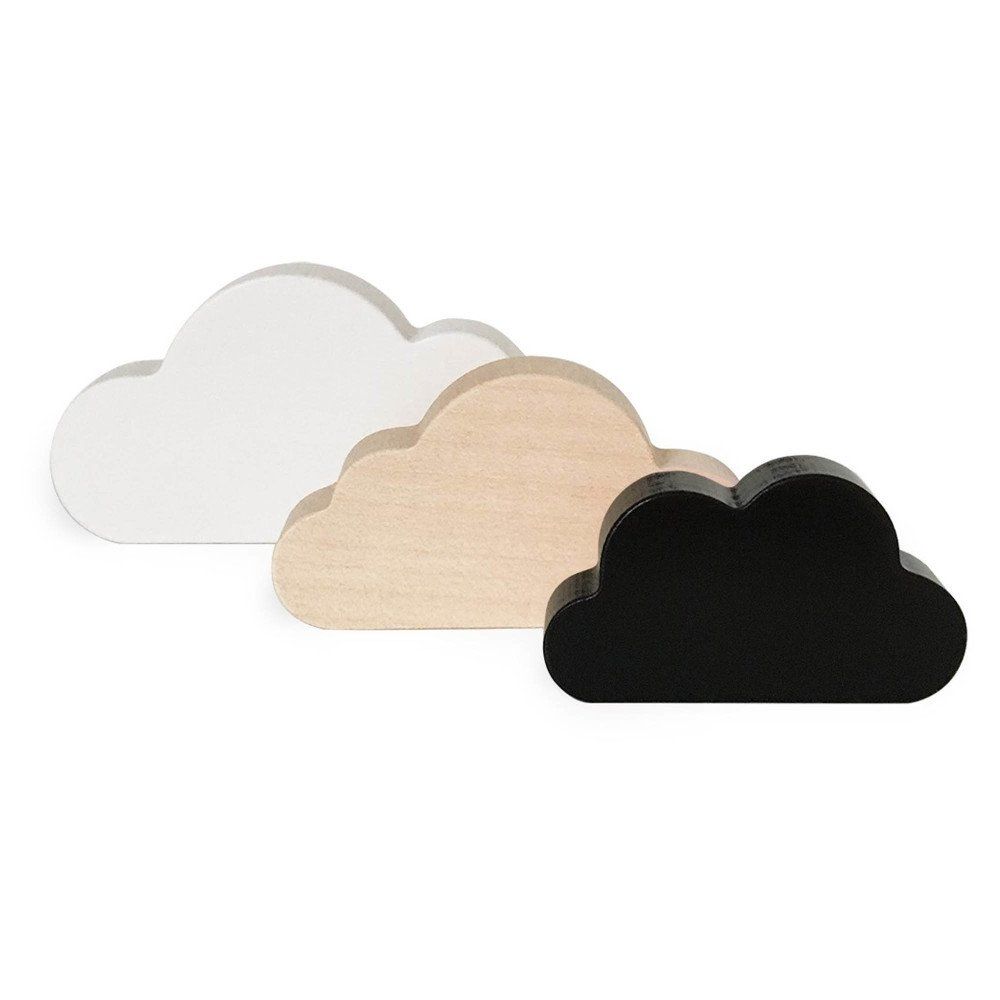 Dekorative Wolken aus Ahorn - 3er Set- Produktbild Nr. 0
