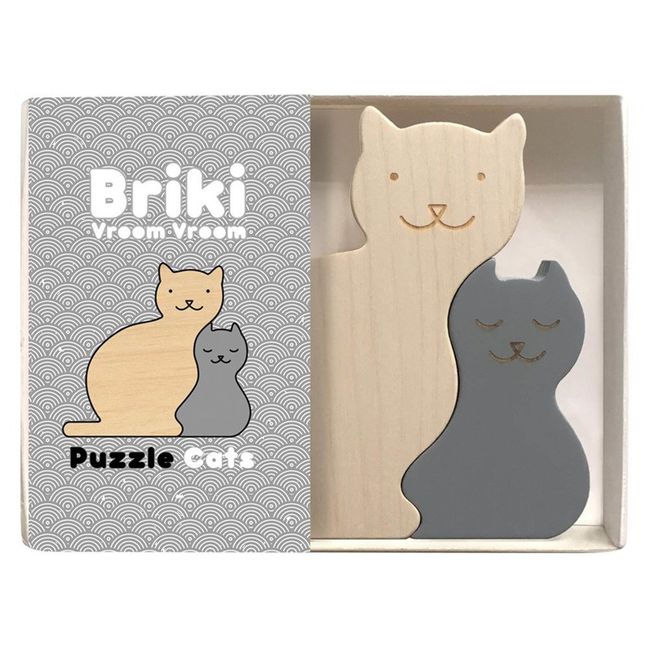 Puzzle decorativo gatti in legno d'acero 