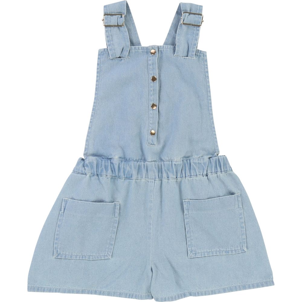 Carrement Beau - Salopette Courte - Fille - Denim