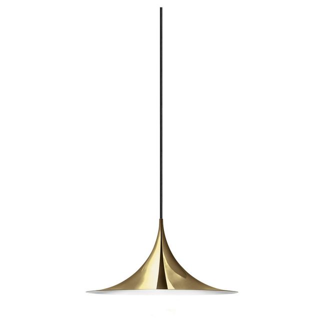 Hängeleuchte Semi, Bonderup & Thorup, 1968 | Gelbguss