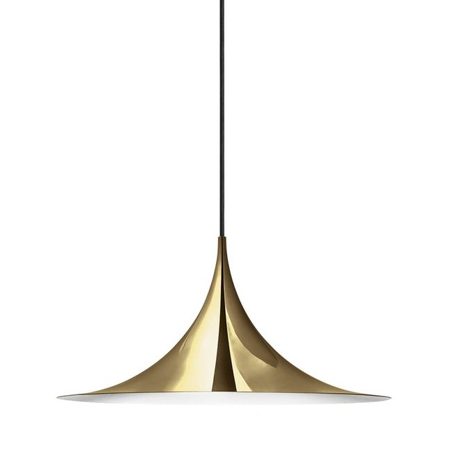 Hängeleuchte Semi, Bonderup & Thorup, 1968 | Gelbguss