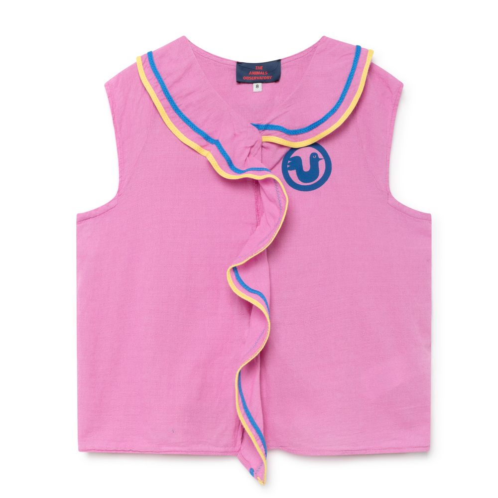 The Animals Observatory - Blouse Volants Kangaroo - Fille - Rose