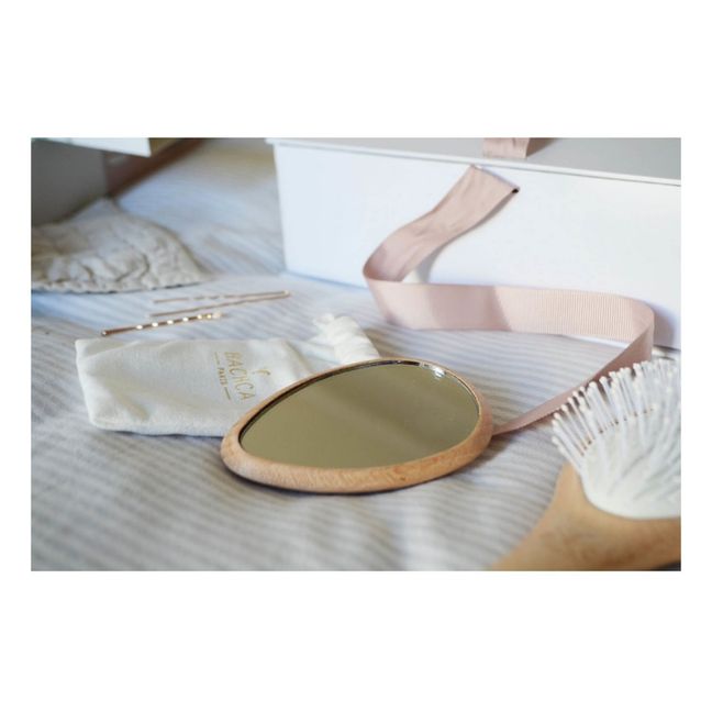 Miroir de sac et sa pochette