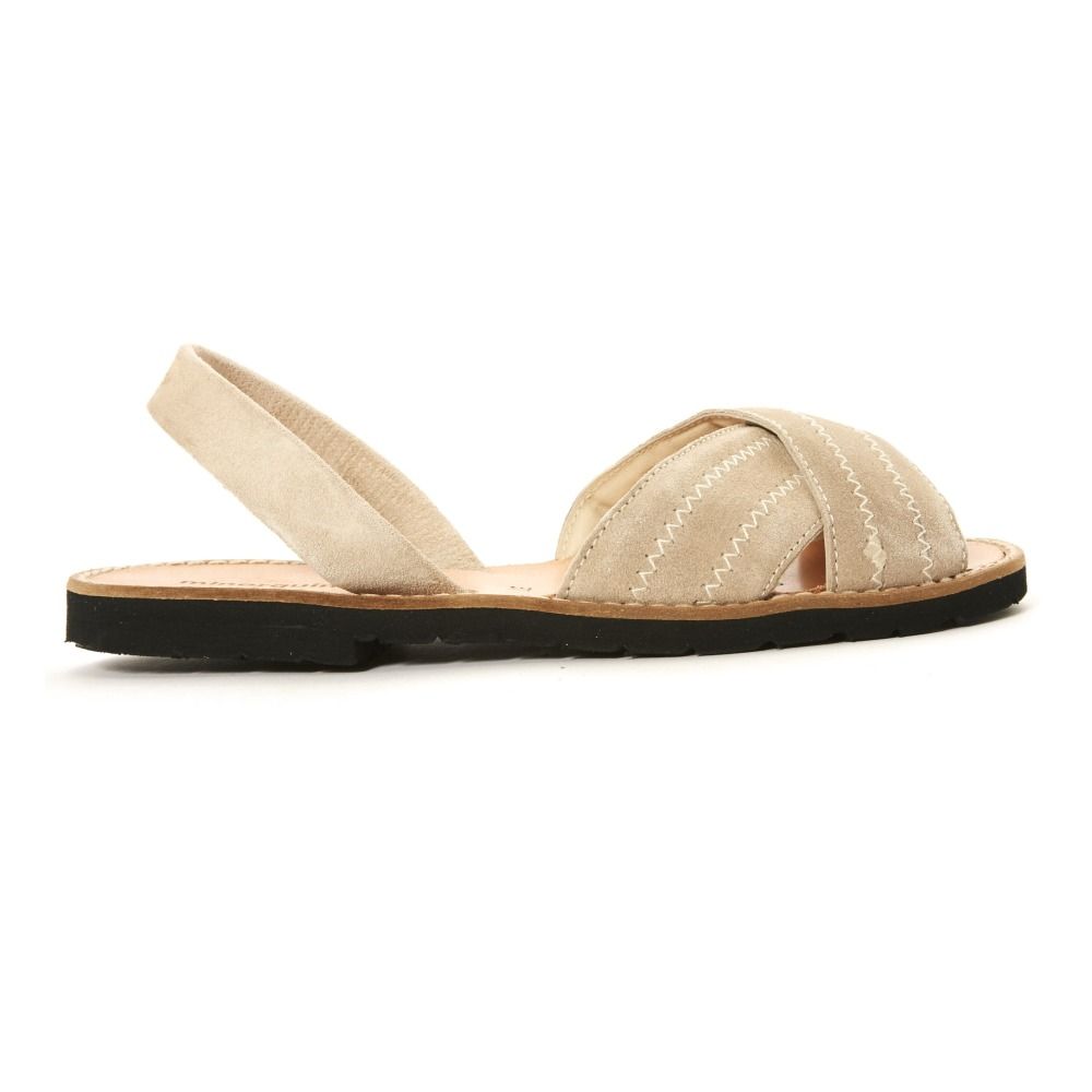 Minorquines - Sandales Avarca Berlin Velours - Collection Adulte - Femme - Sable