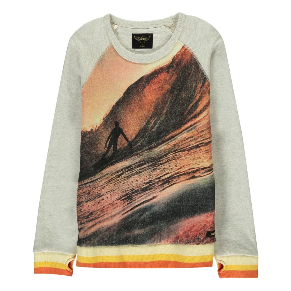 Finger in the nose - Sweat Bords Côtes Surfer Hank - Garçon - Ecru