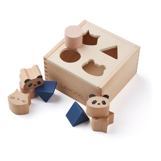 Mateo Wooden Shapes Box Natural Liewood Toys and Hobbies Baby