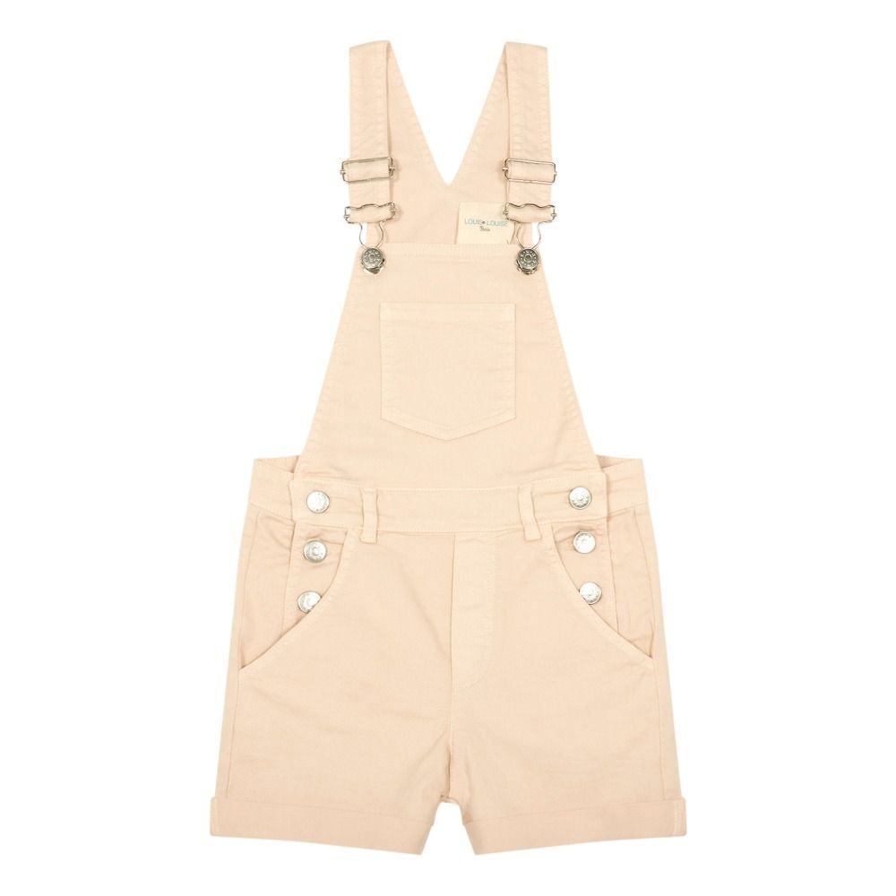 Louis Louise - Salopette Denim Jardin - Fille - Rose poudré