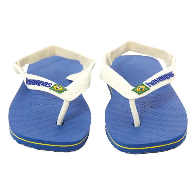 Logo Brasil Baby Flip Flops | Blue