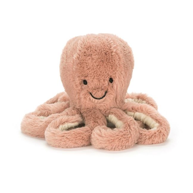 Peluche poulpe Odell 14 cm | Rose pêche