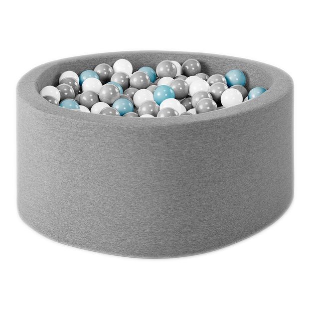 Blue Silver White And Transparent Ball Pool Light Grey