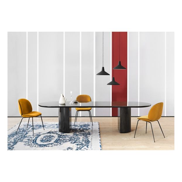 Polsterstuhl Beetle mit konischer Grundform, GamFratesi 2013, Messing/Samt-product