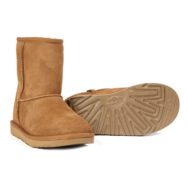 Boots gefüttert aus Wildleder Classic II  | Kamelbraun