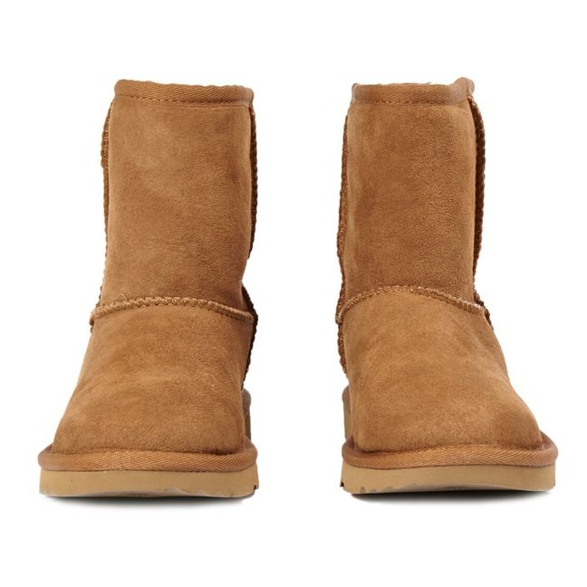 Boots gefüttert aus Wildleder Classic II  | Kamelbraun