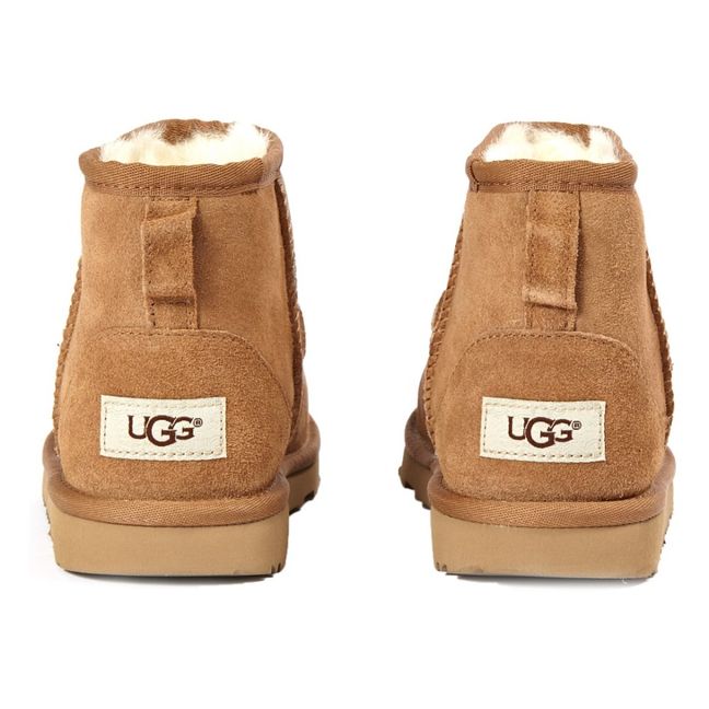 Classic Mini II Fur Lined Suede Boots | Camel