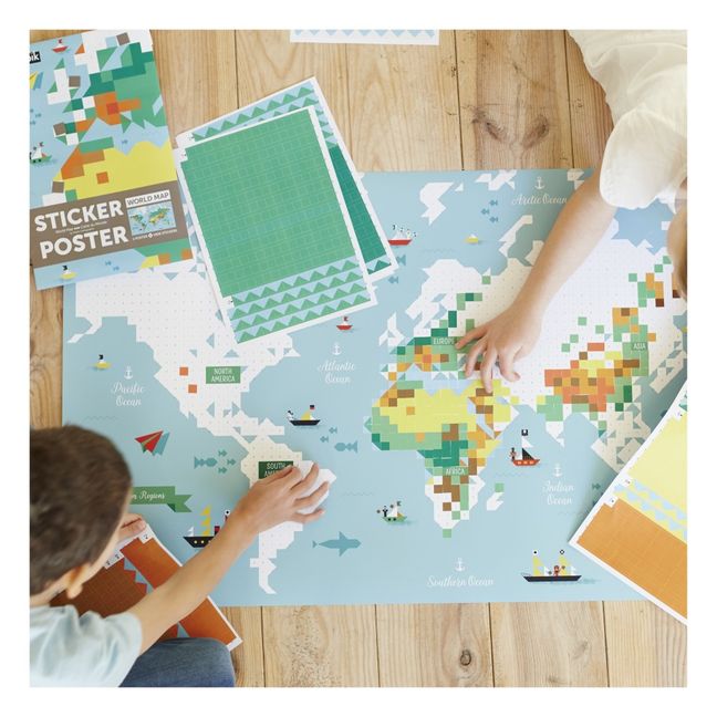 World Map Sticker Poster