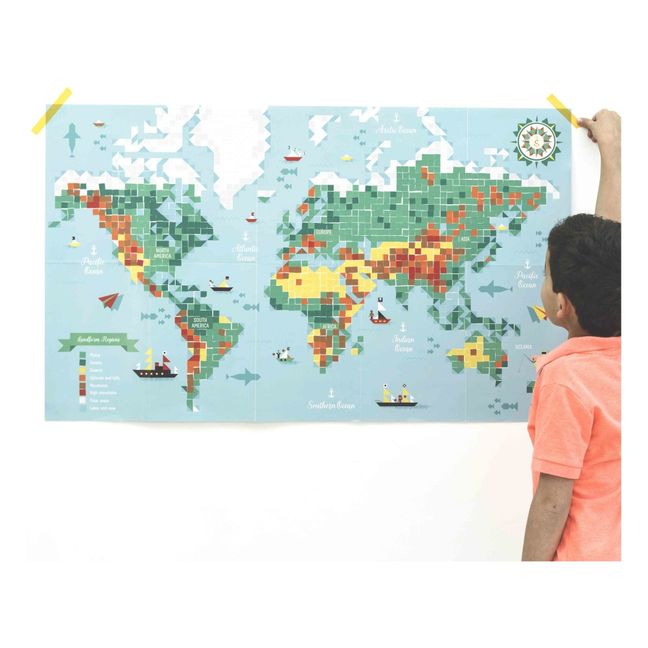Poster sticker Carte du monde