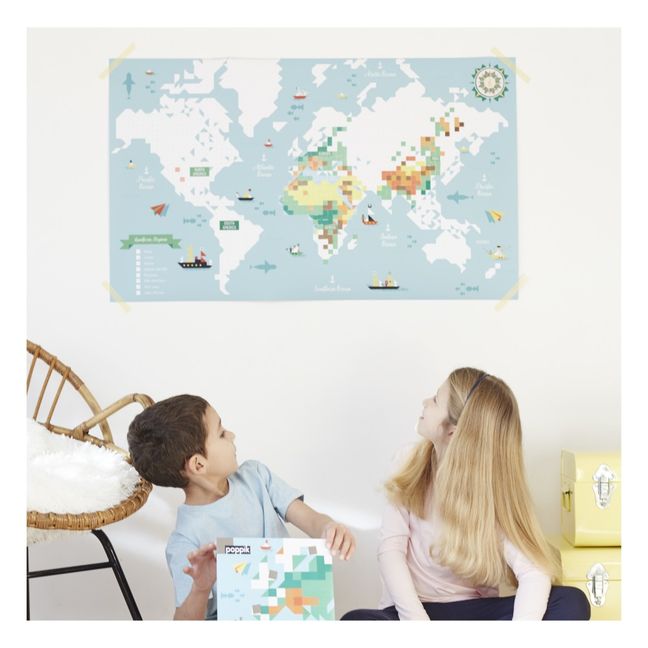 World Map Sticker Poster