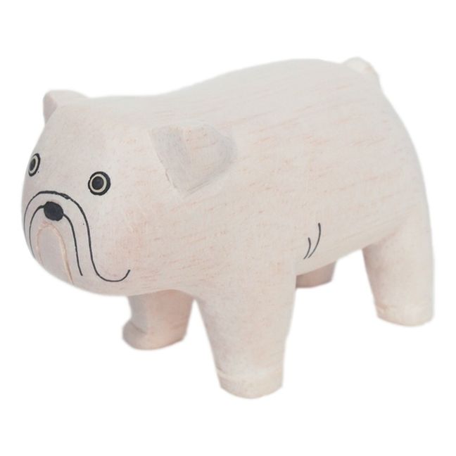 Figurine en bois Bouledogue