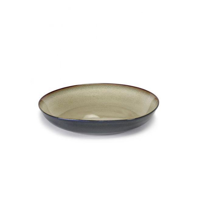 Piatto fondo Terre de reves diametro 23.5cm | Grigio
