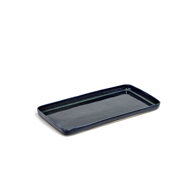 Plato rectangular 37,3x19,9 cm Terre de rêves | Azul Noche