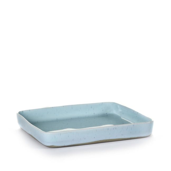 Plato cuadrado 18x18 cm Terre de rêves | Azul Cielo