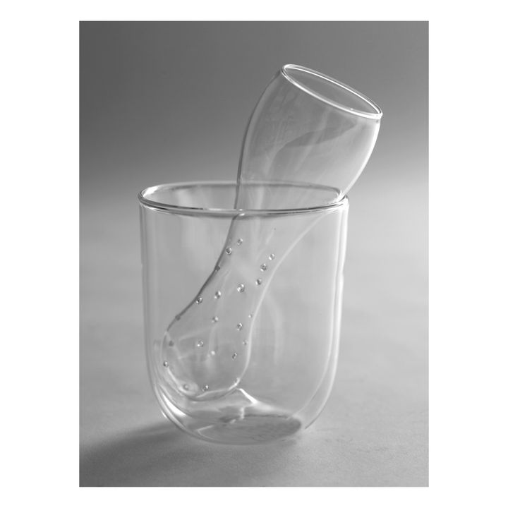 Vaso de té de doble pared y filtro de té | Transparente- Imagen del producto n°1