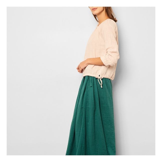 Langarm Bluse Naia-Damenkollektion Mattrosa | Powder S018