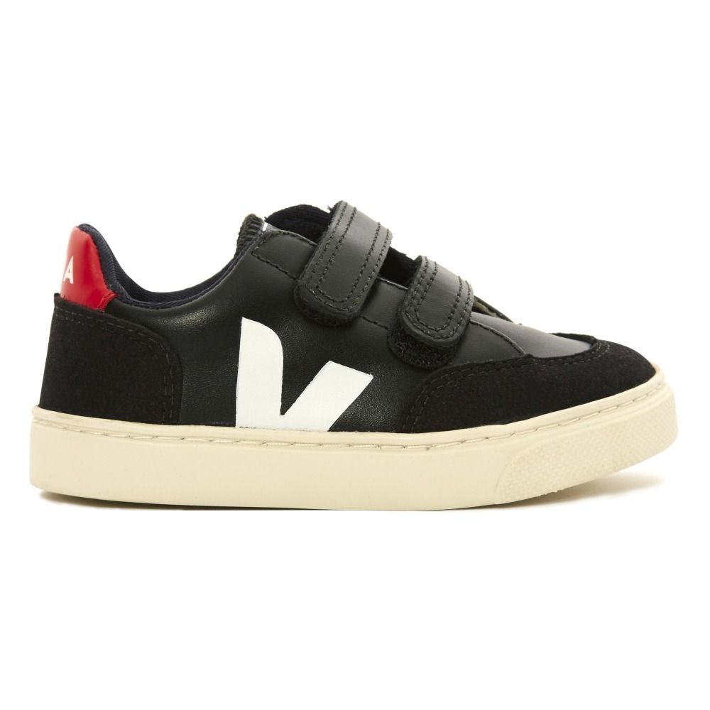 plain black velcro trainers