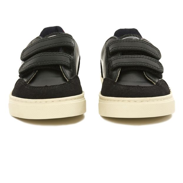 plain black velcro trainers