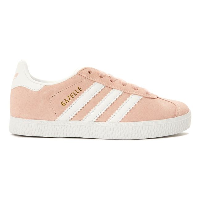 Gazelle Lace-Up Suede Sneakers Pink