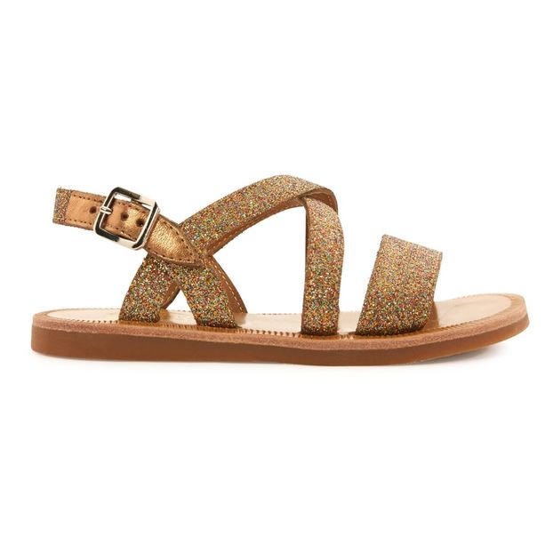 glitter beach sandals