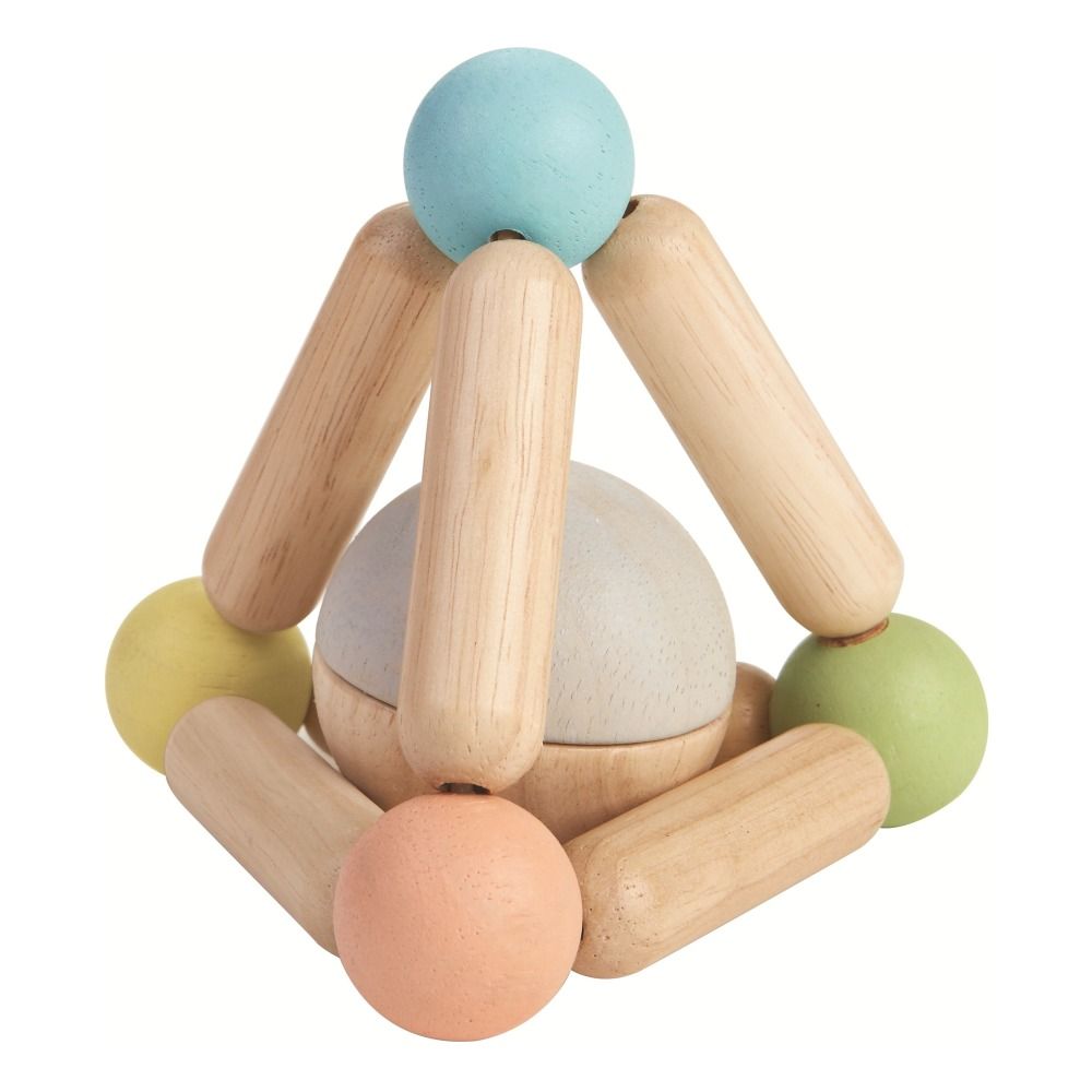 Plan Toys - Hochet triangle pastel - Multicolore