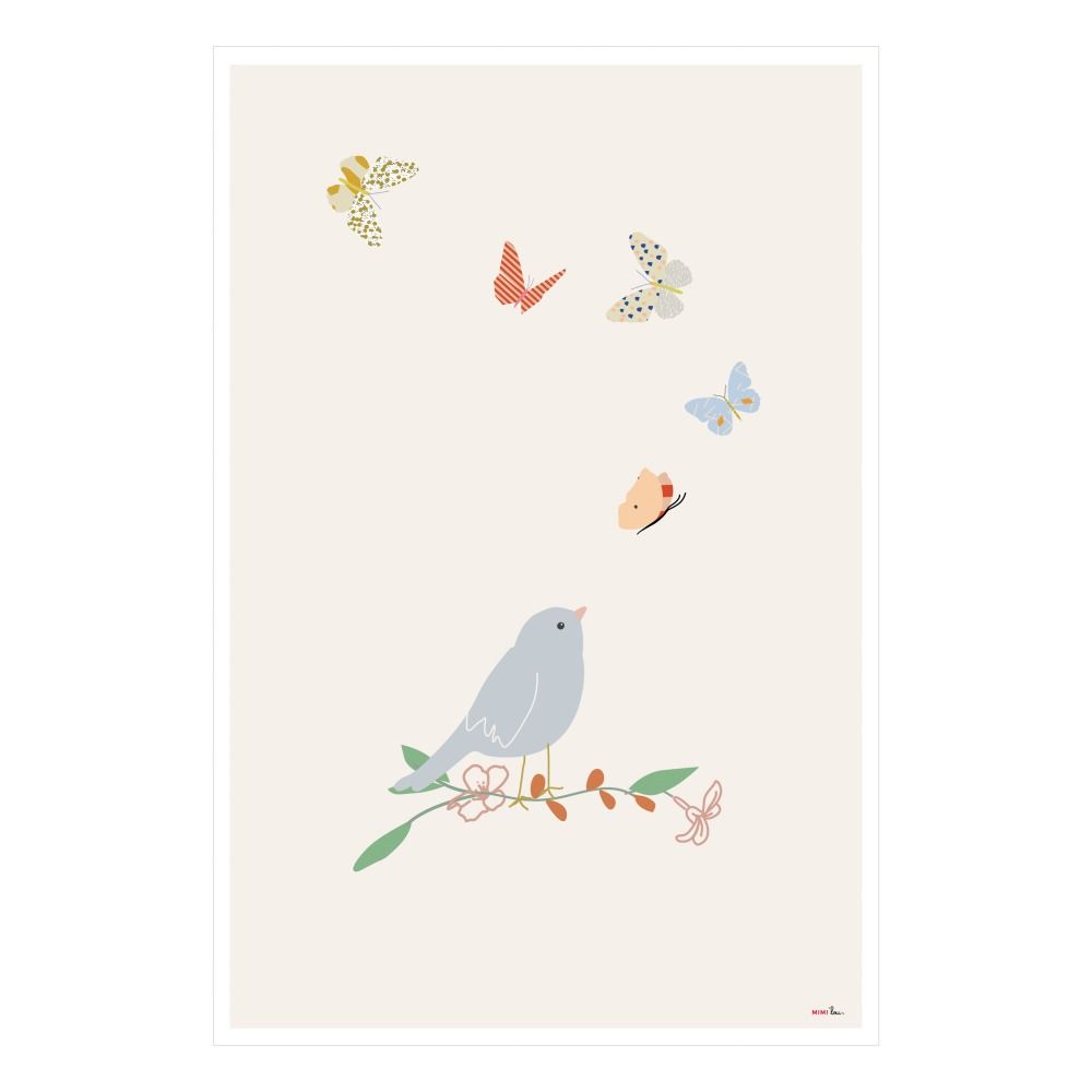 MIMI'lou - Affiche Papillons - Ecru