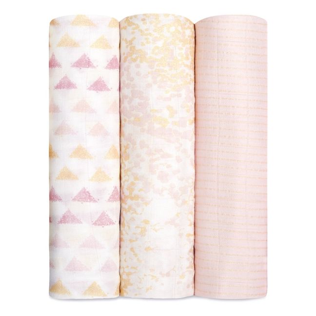 Maxi-langes métalliques - Pack de 3 | Rose