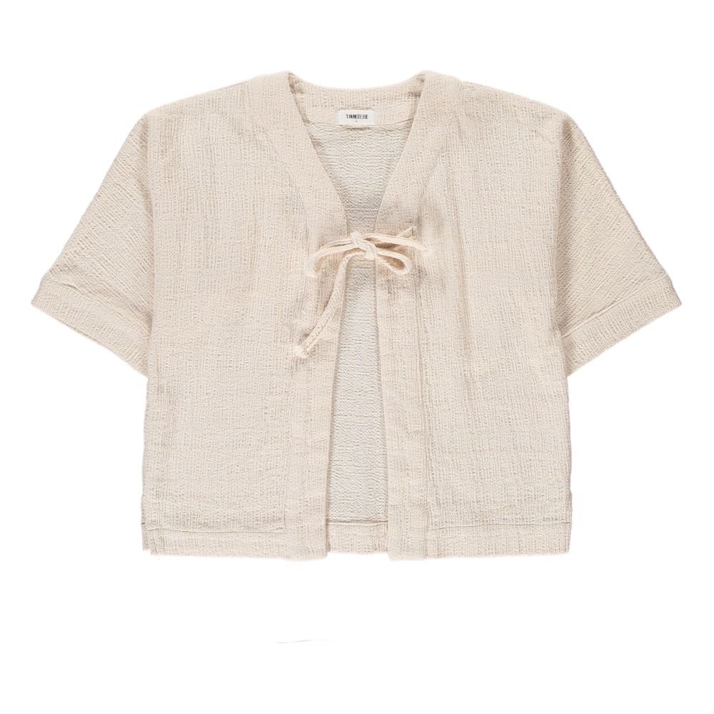 Tambere - Cardigan Coton NÅ“ud - Fille - Ecru
