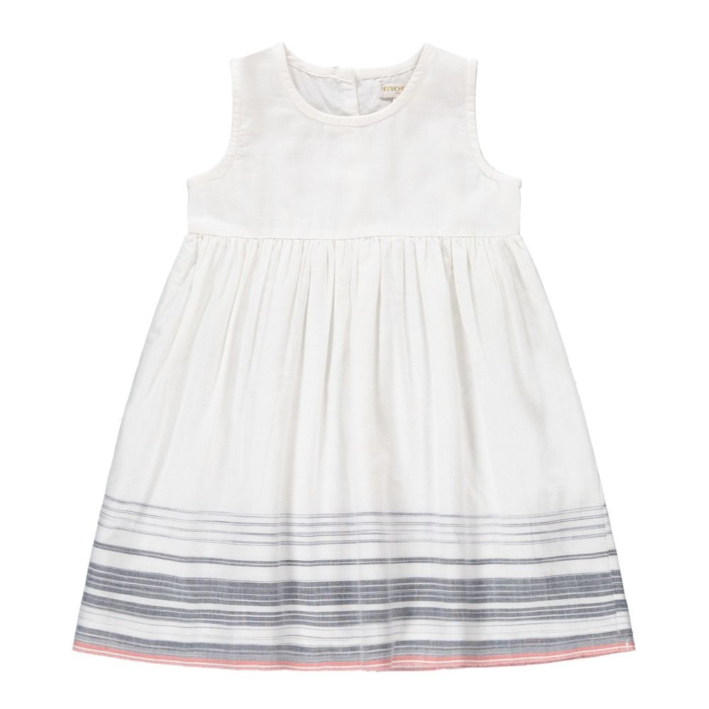 Moon Paris - Robe Rayures Eva - Fille - Blanc