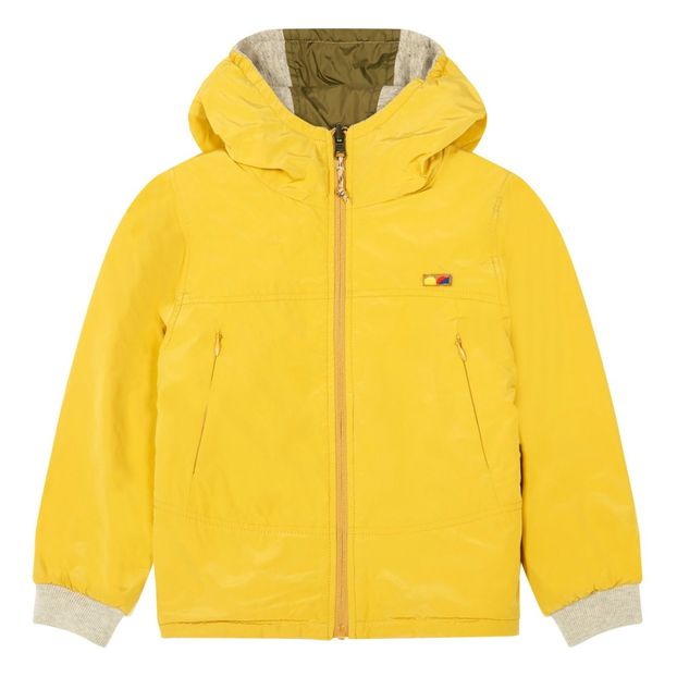 mustard hooded jacket