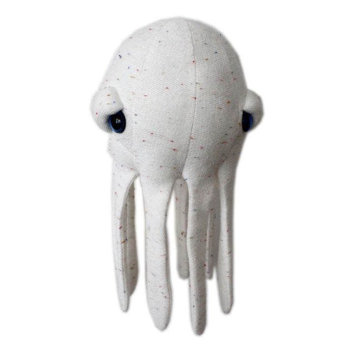 Albino Octopus Mini Soft Toy 30cm | White- Product image n°0