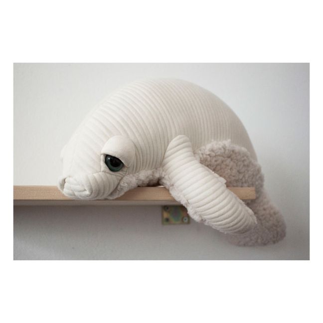 Peluche géante lamantin Albino 48 cm | Blanc