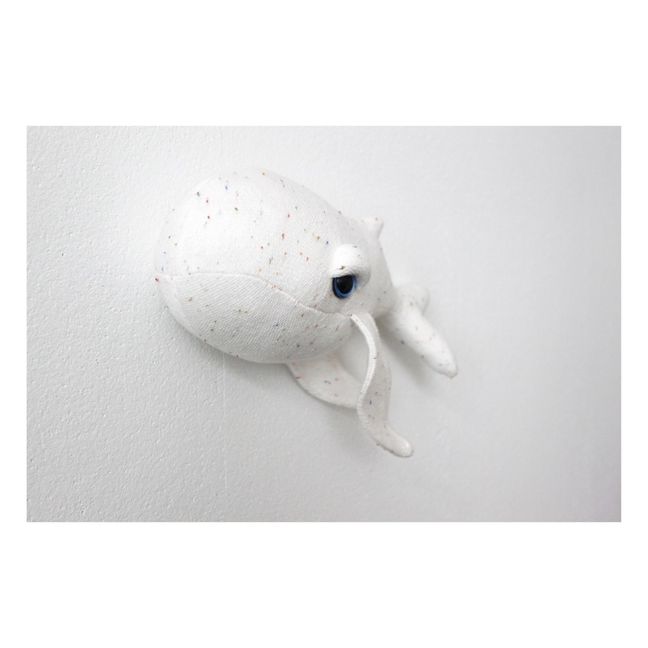 Mini Plüsch-Wal Albino 30 cm  | Weiß