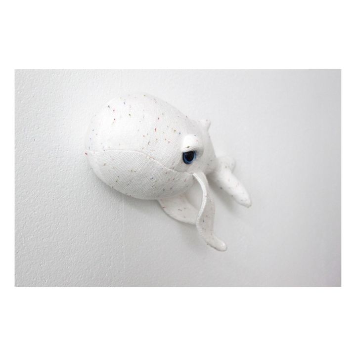Doudou mini baleine Albino 30 cm | Blanc- Image produit n°7