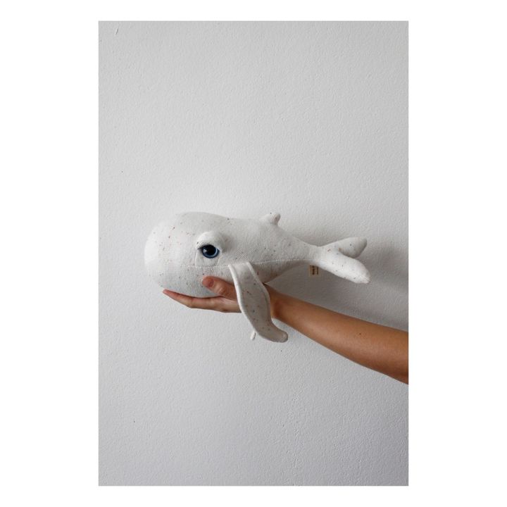 Albino Whale Mini Soft Toy 30cm | White- Product image n°1
