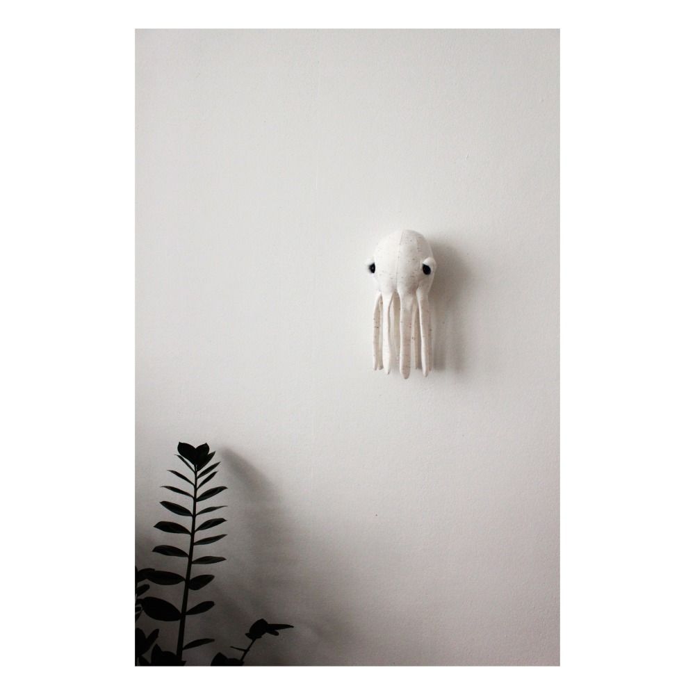 Doudou mini poulpe Albino 30 cm Blanc- Image produit n°7