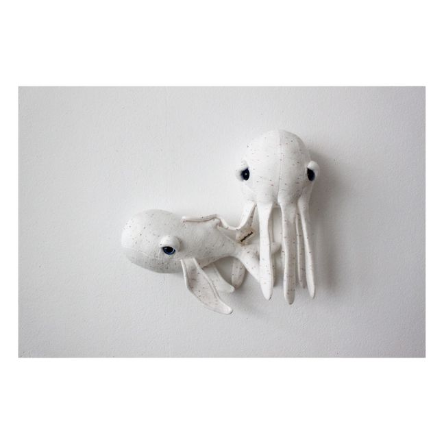 Albino Octopus Mini Soft Toy 30cm | White