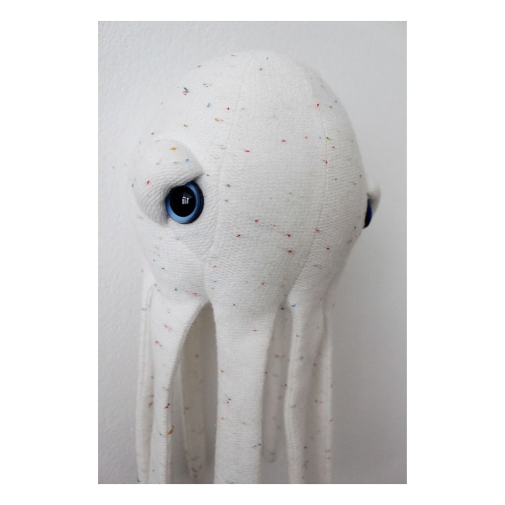 Doudou mini poulpe Albino 30 cm Blanc- Image produit n°3