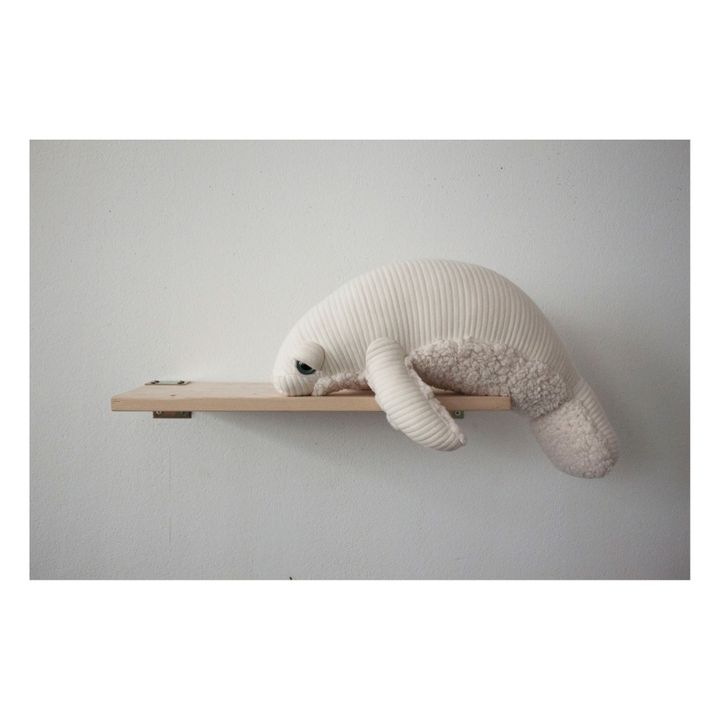 Peluche gigante Manatí Albino 48 cm Blanco- Imagen del producto n°1